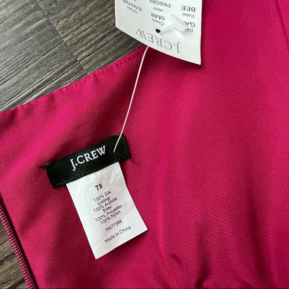 J. Crew NWT Raspberry Pink Tall Dress with Light Crinoline Perfect for Wedding - Picture 8 of 15